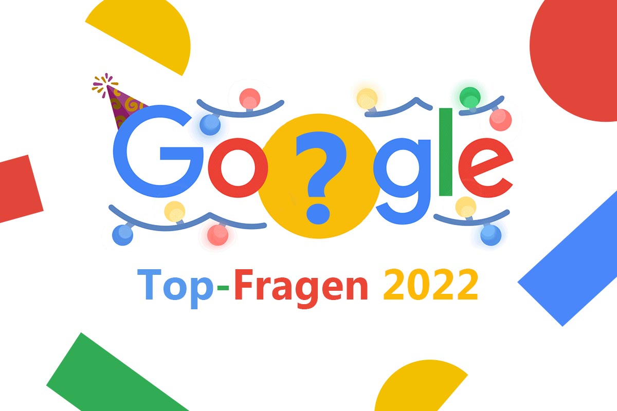 Google Logo auf weißem Grund mit Feststagsbeleuchtung