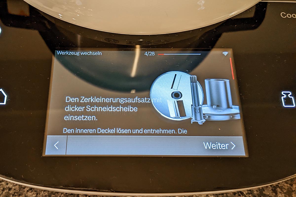 Display von Cookit Küchenmaschine