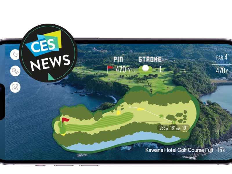 Screenshot der Golfboy-App mit dem CES-Logo.