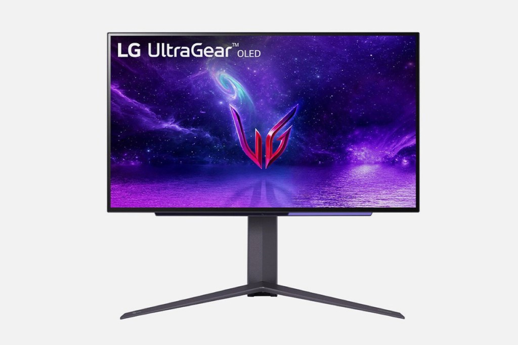 Der neue LG-Monitor vor weißem Hintergrund.