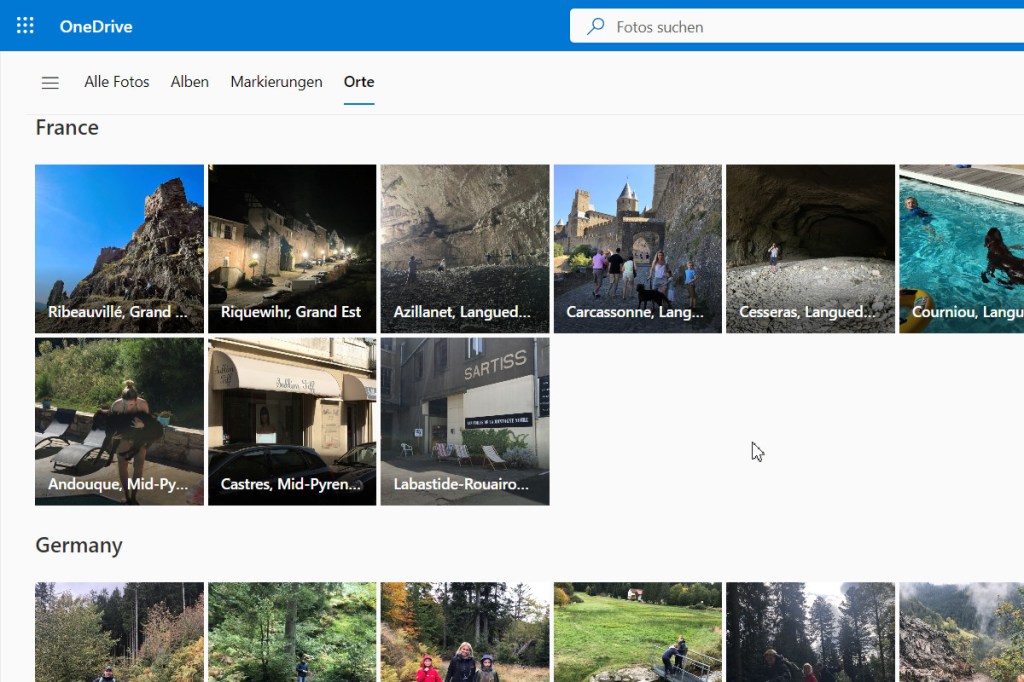 OneDrive Orte