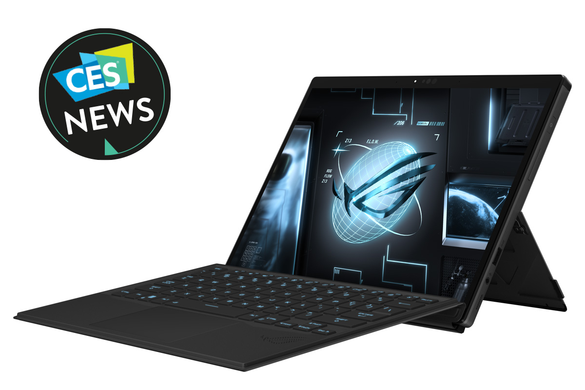 Produktbild des Gaming-Tablets von Asus ROG mit CES Logo.