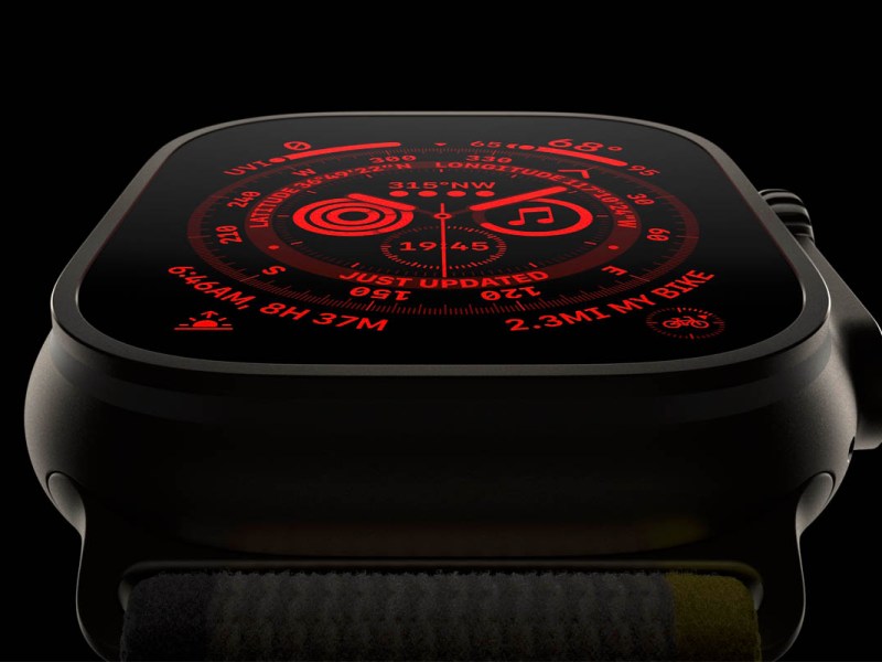Die Apple Watch Ultra in schwarz