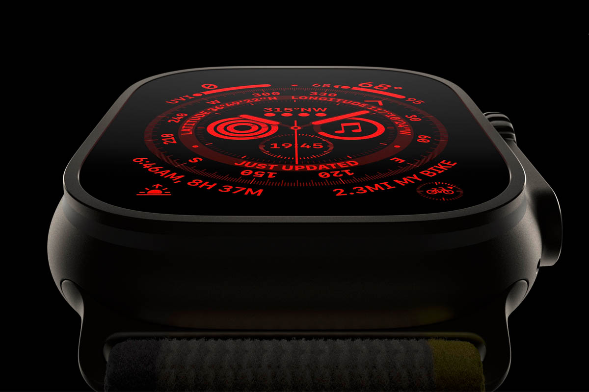 Die Apple Watch Ultra in schwarz
