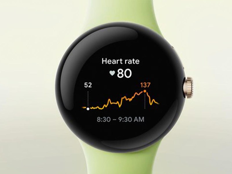 Google Pixel Watch zeigt Informationen über den Herzschlag an