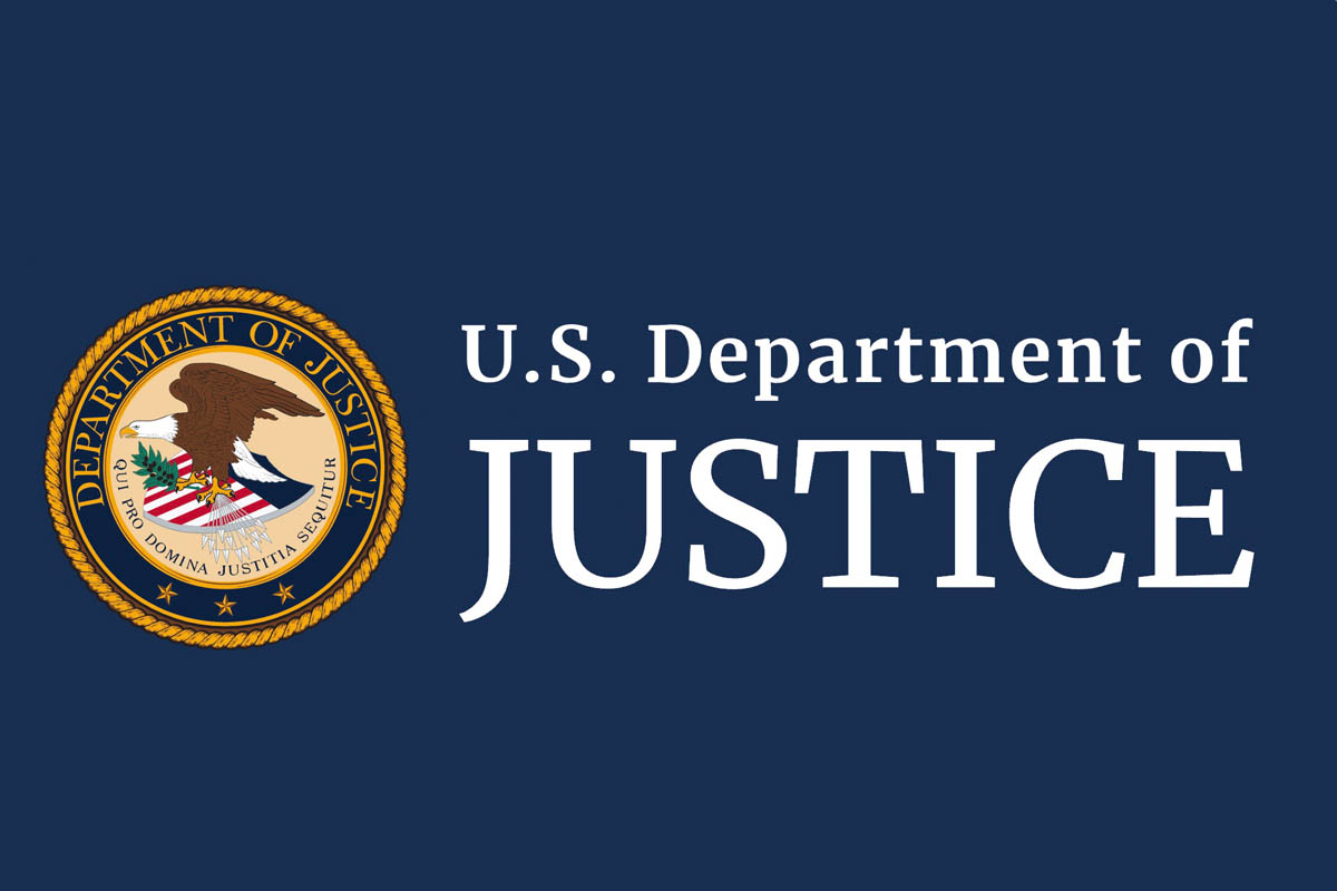 Emblem des US-Justizministeriums mit Weißkopfseeadler