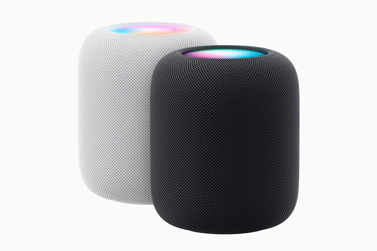 Apple HomePod 2. Generation vor weißem Grund