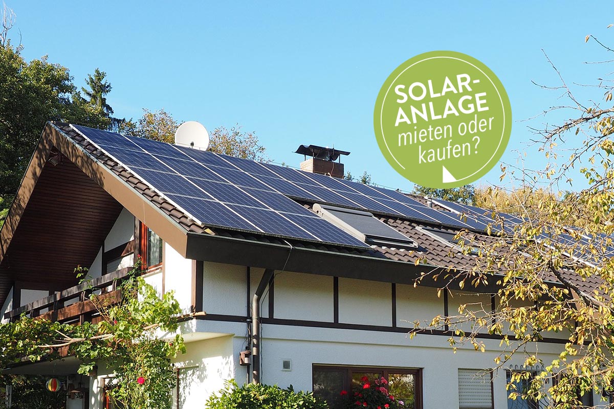 Solaranlage mieten: Photovoltaik-Anlage auf einem Dach