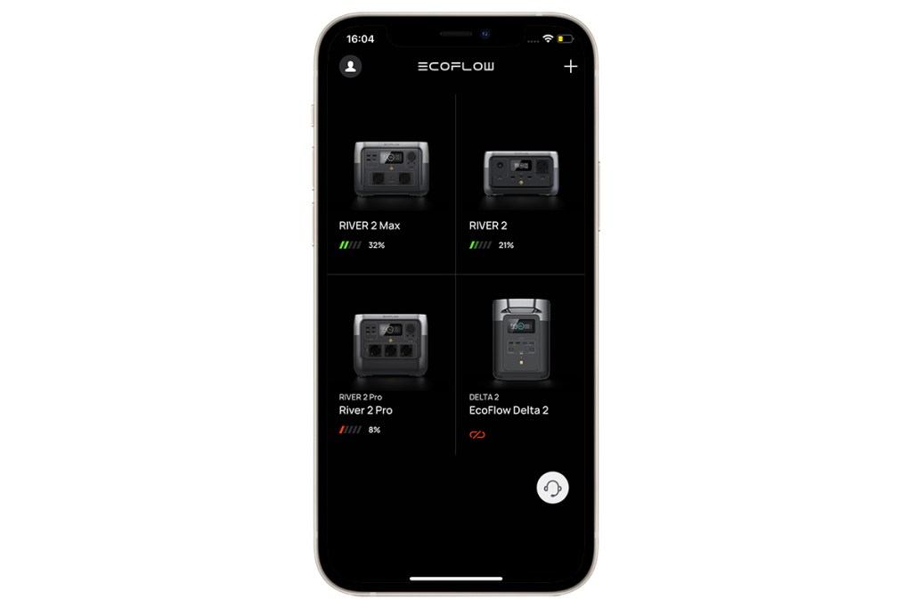 Ein Screenshot der EcoFlow-App.