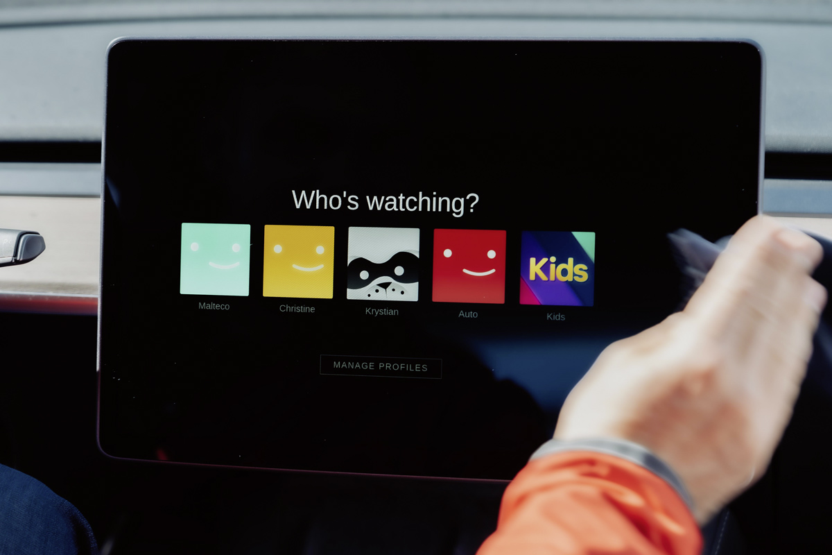 Auswahlmenü von Netflix auf einem Display.