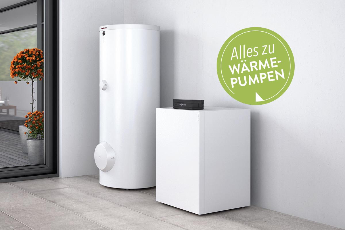 Wärmepumpe von Viessmann auf Fliesen