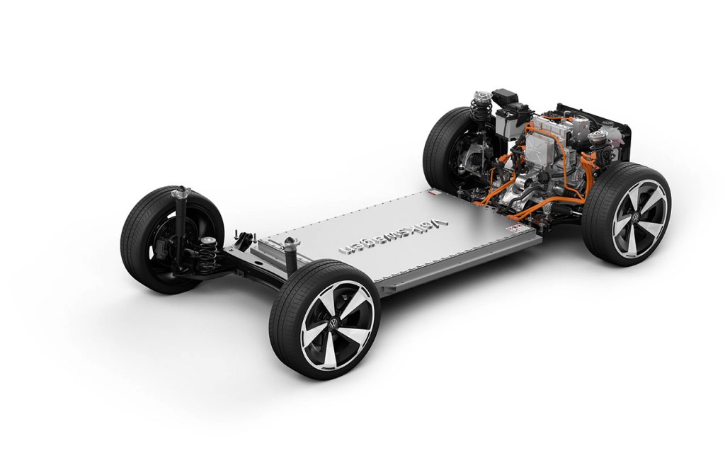 Grafik der MEB Entry Plattform des neuen E-Autos ID.2all von Volkswagen.