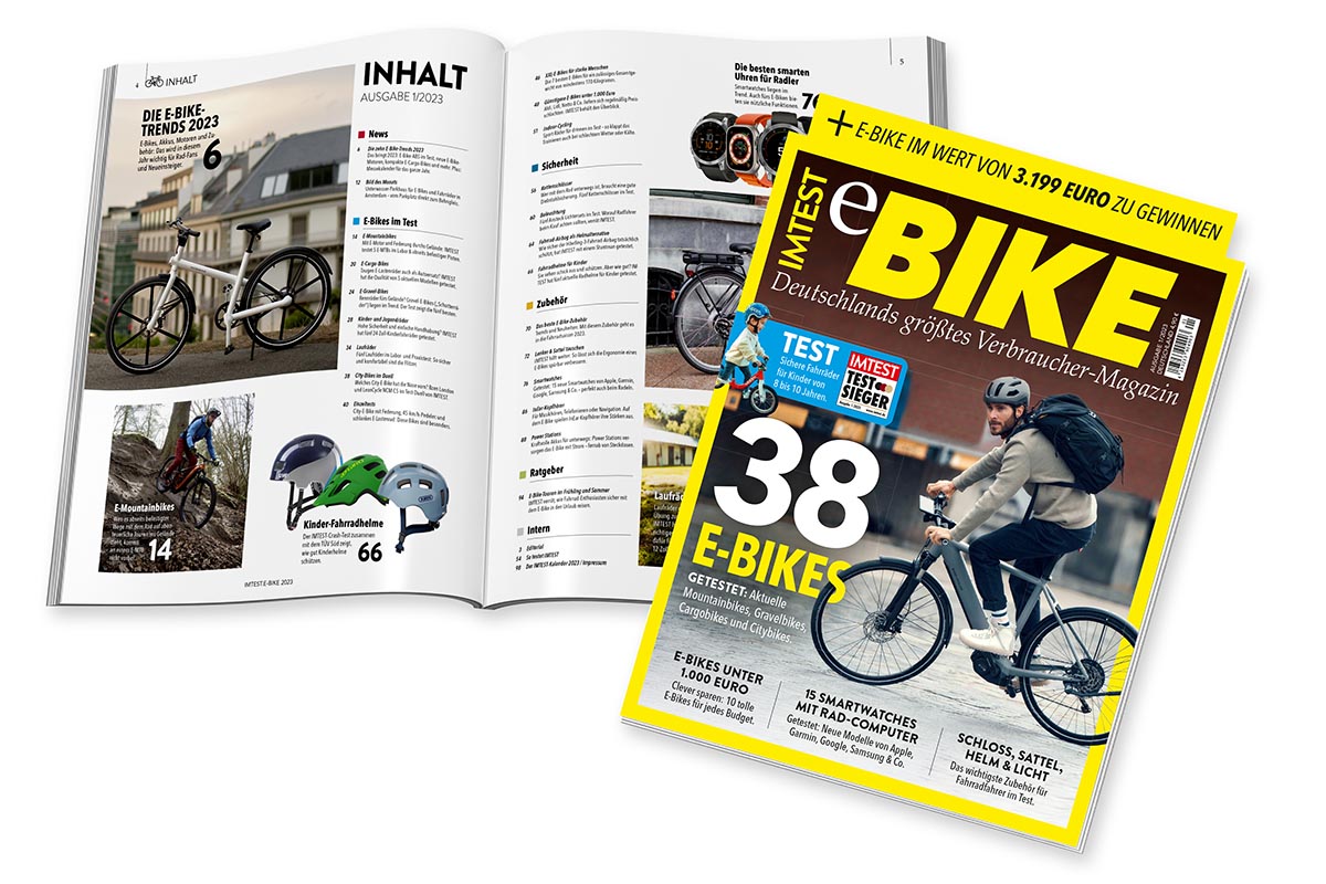 Cover der neuen Ausgabe IMTEST eBike.