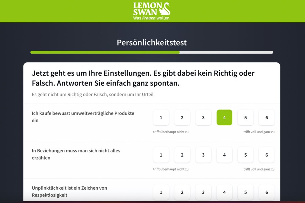 Screenshot der Website von Lemonswan.