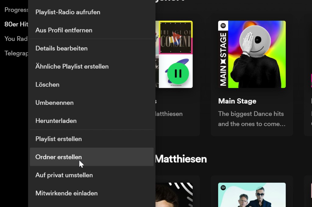 Playlists sortieren