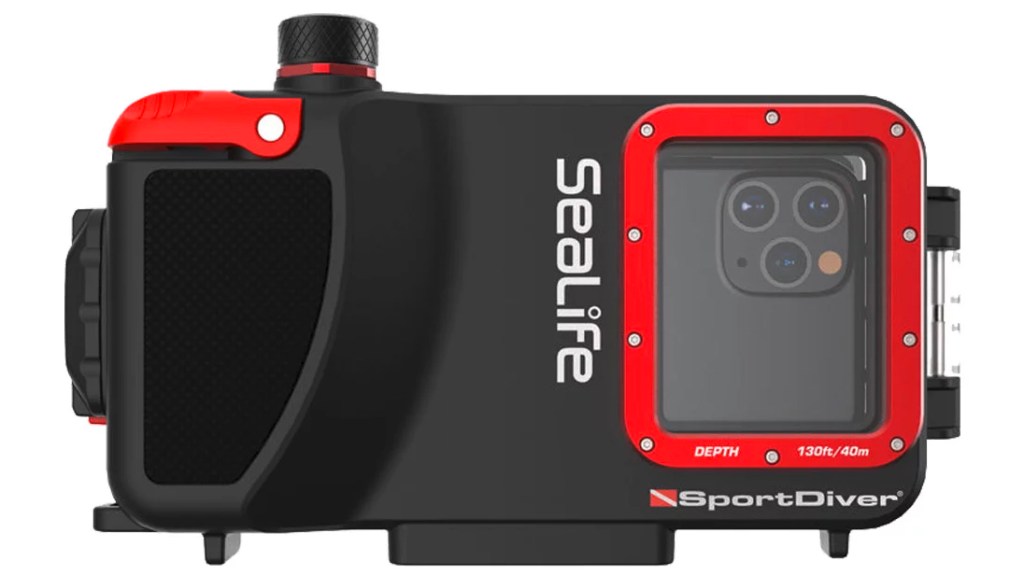 Smartphone im Sealife SportDiver Gehäuse.