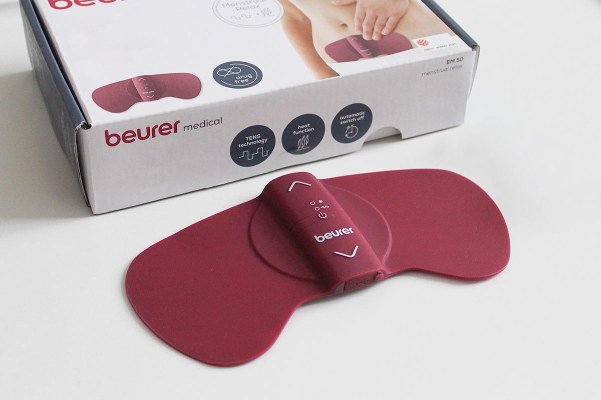 Menstruations-Pad EM 50 von Beurer auf weißem Untergrund