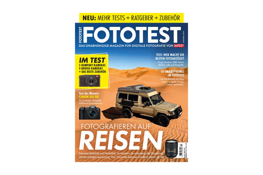 Das Cover der neuen Fototest 3/23 vor weißem Hintergrund.