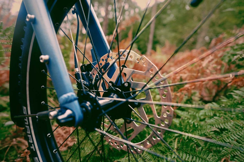 Nahaufnahme Scheibenbremse E-bike