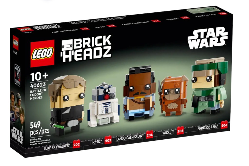 LEGO Karton mit Brickheadz Figuren von Star Wars auf weißem Hintergrund