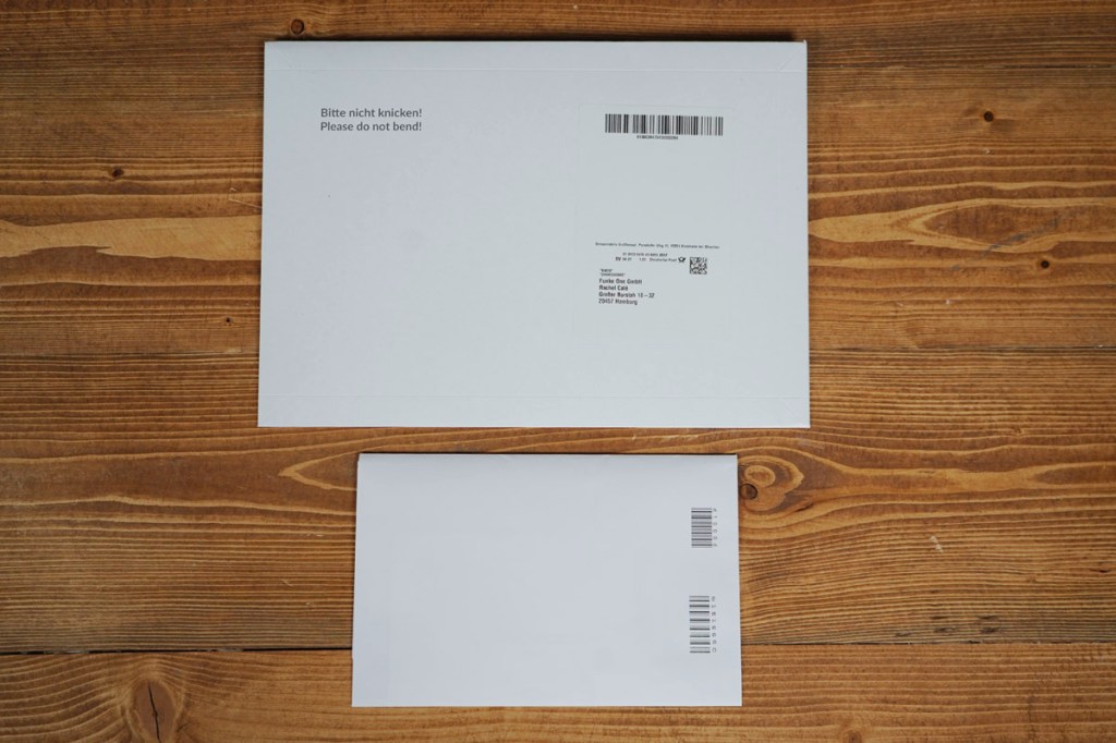 Die Verpackung der Fotoabzüge von PosterXXL.
