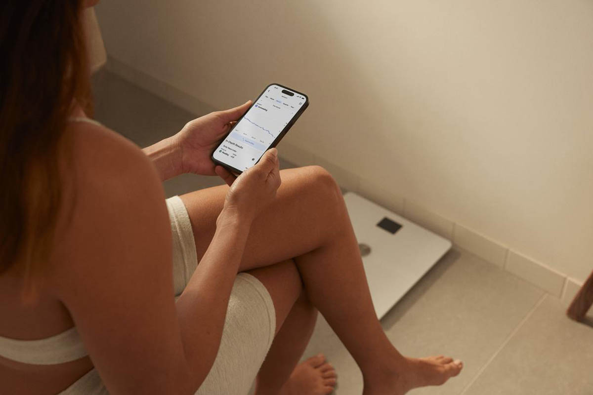 Livebild der Withings Body Scan Körperfettwaage