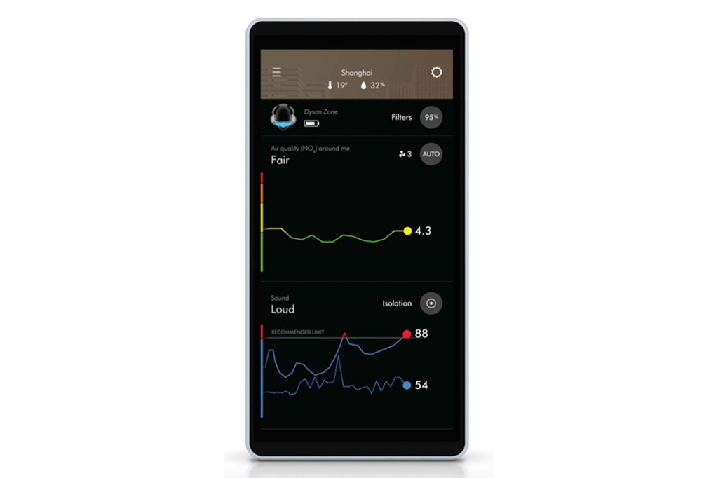 Die MyDyson-App läuft auf einem Smartphone.