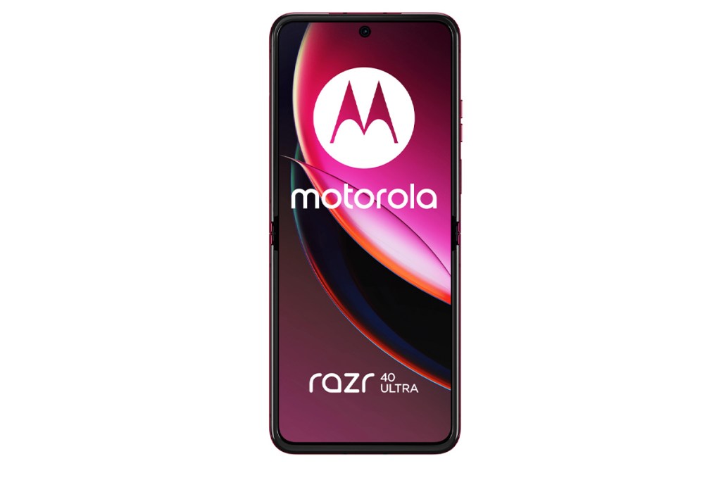 Das Motorola Razr Ultra vor weißem Hintergrund.