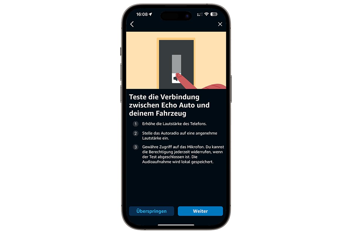 Screenshot Amazon Echo Auto Installation