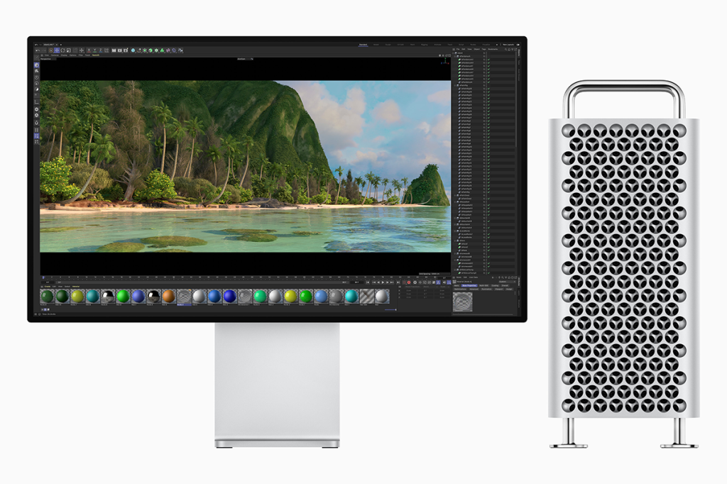 Mac Pro vor weißem Hintergrund