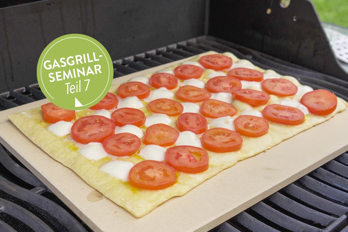 Pizza auf dem Rost
