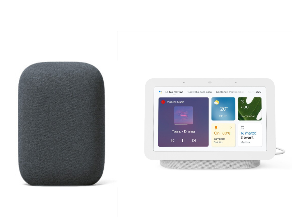 Produktbild von Google Nest Audio und Google Nest Hub