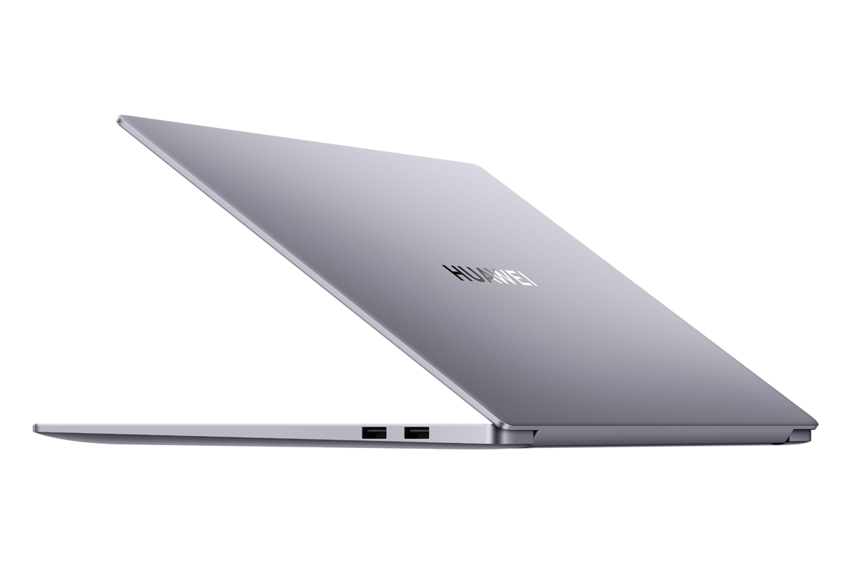 Produktfoto des Huawei MateBook 16s Pro von hinten.
