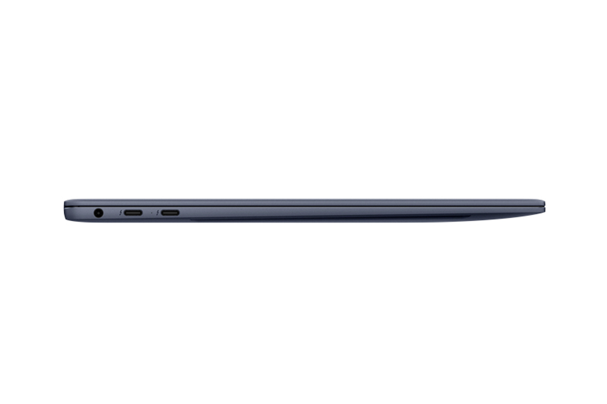 Produktfoto der seitlichen Ansicht des Huawei MateBook X Pro.