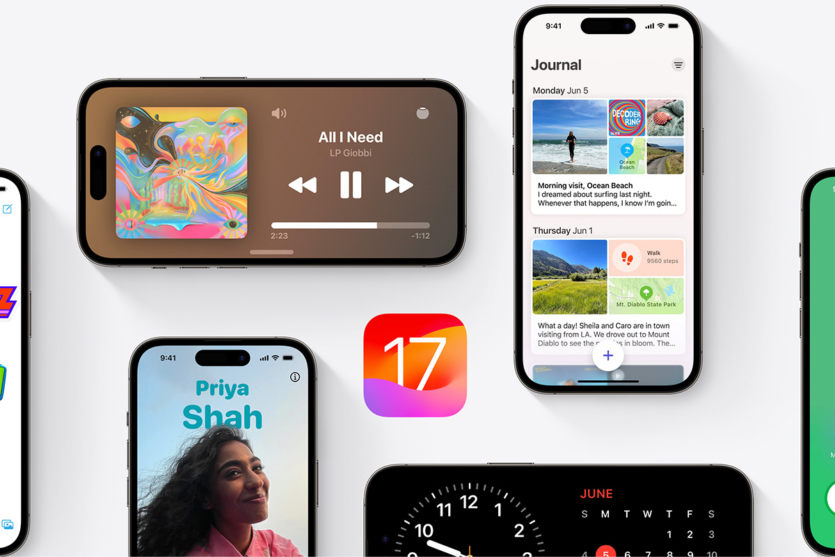Unterschiedliche Smartphones von Apple.