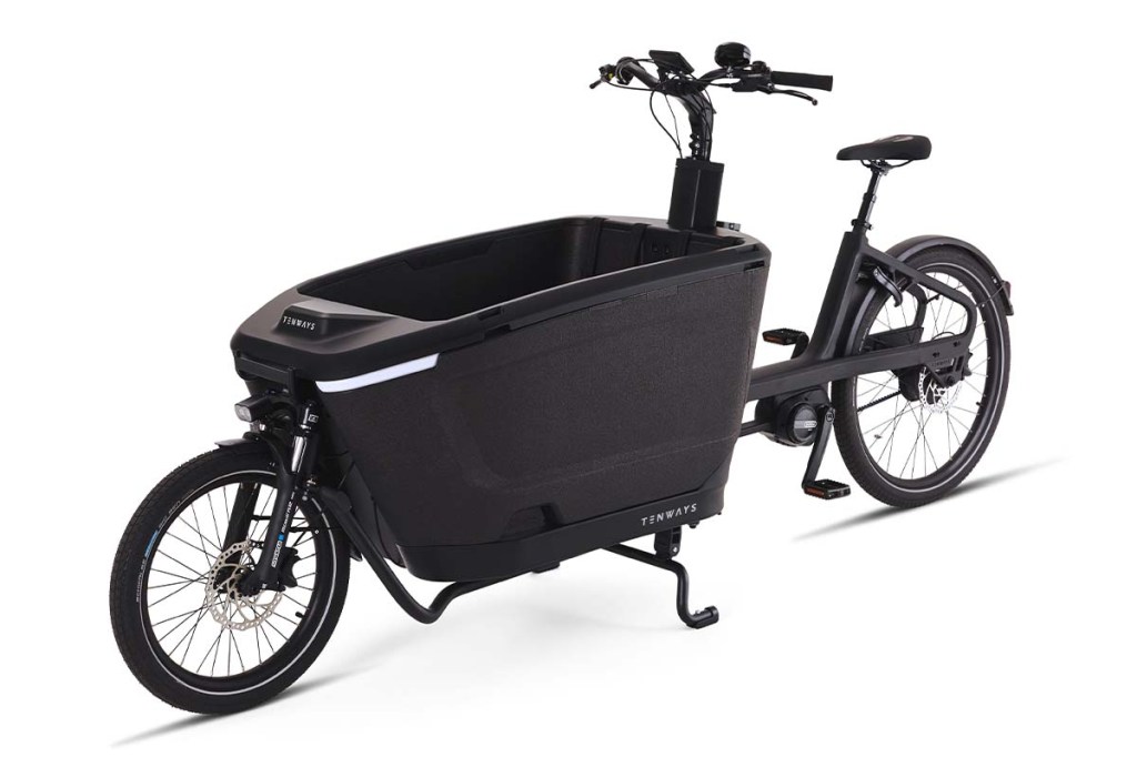 Productshot schwarzes Cargo-E-Bike