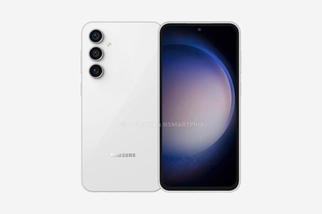 Zwei Smartphones von Samsung vor einem weißen Hintergrund.