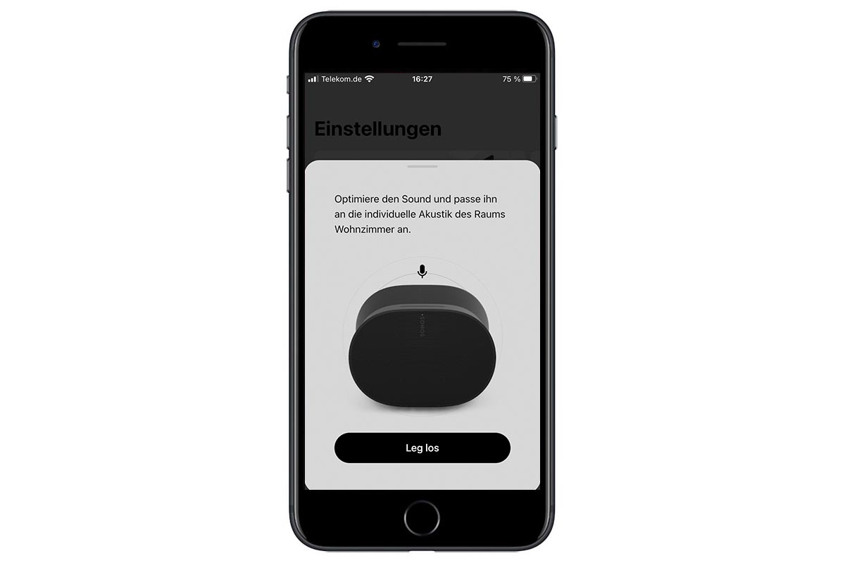 Soundbox Sonos Era 300 per Smartphone einrichten – Einstellungs-Screenshot.