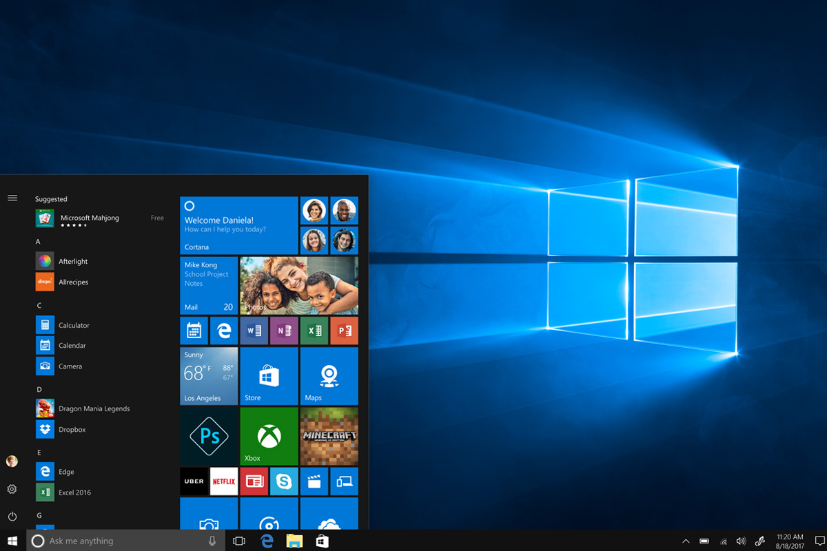 Ein Desktop-Hintergrund von Windows.