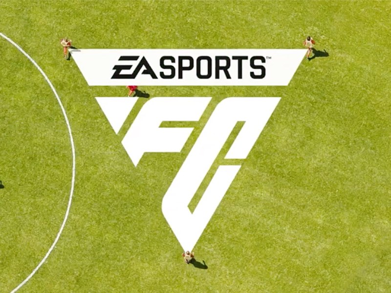 Das Logo des bald erscheinenden Videospiels EA Sports FC.