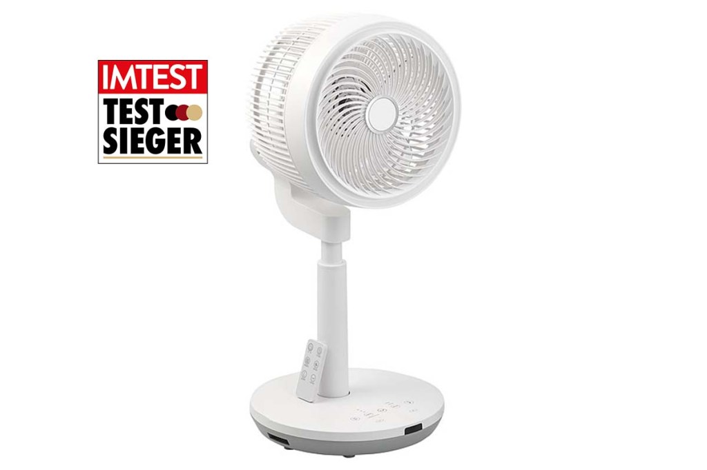 Productshot Ventilator mit Testsieger Siegel