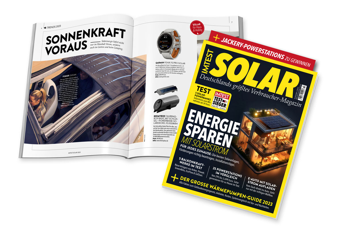 Cover der neuen Ausgabe IMTEST Solar.