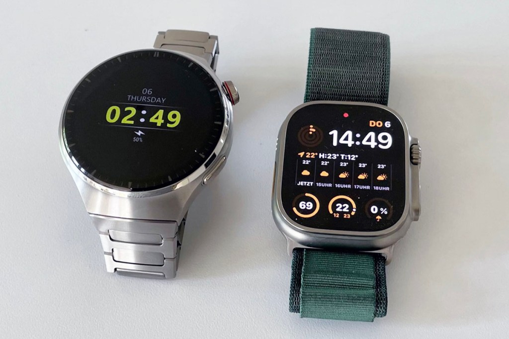 Watch 4 Pro Apple Watch Ultra Größenvergleich