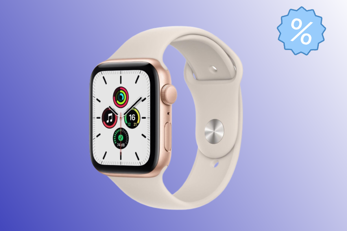 Produktbild der Apple Watch Se mit Prozentzeichen rechts oben