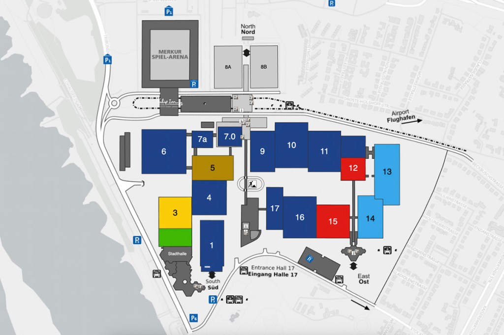 Der Hallenplan des Caravan Salon 2023.