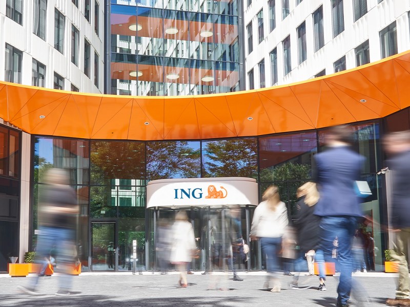 Der Eingang von ING.