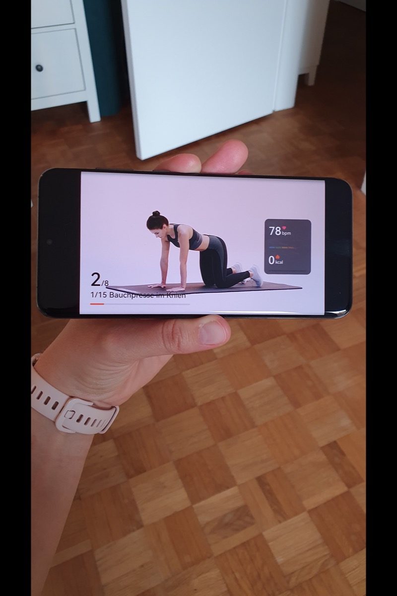 Eine Anzeige in der Huawei Health App.