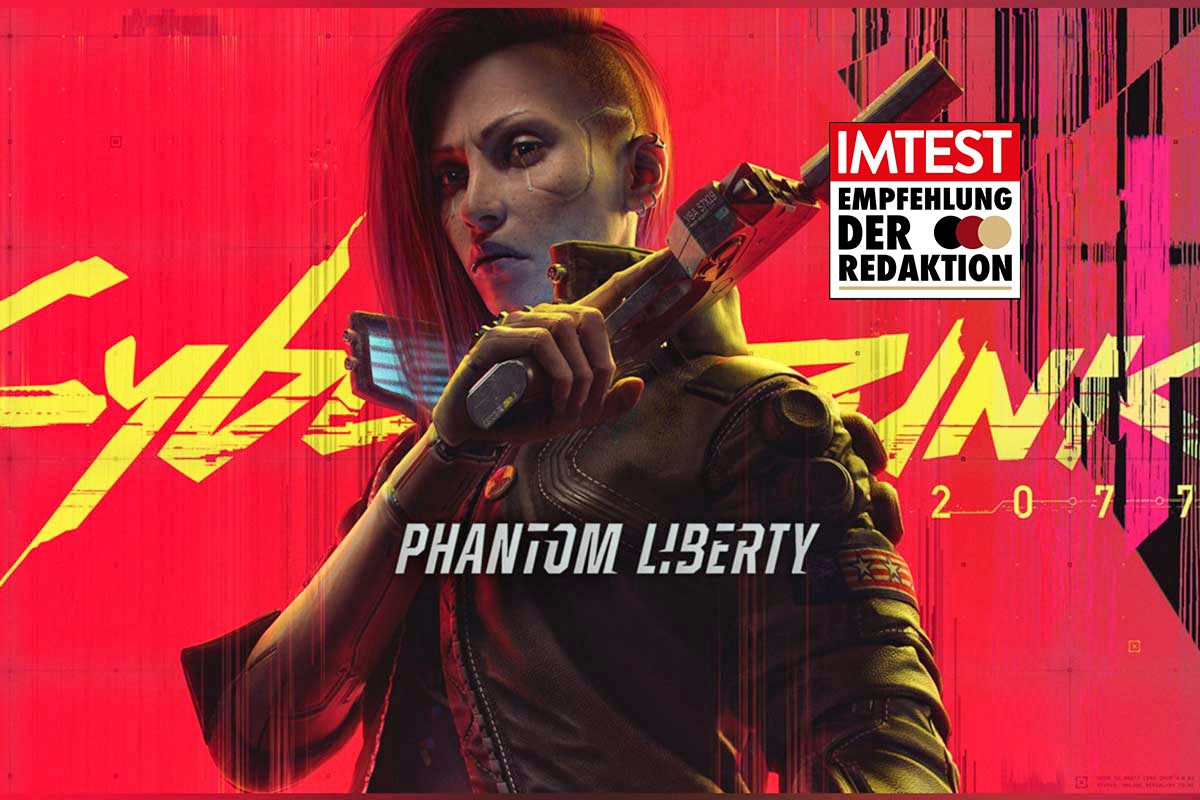 Artword des Videospiels Cyberpunk 2077: Phantom Liberty.
