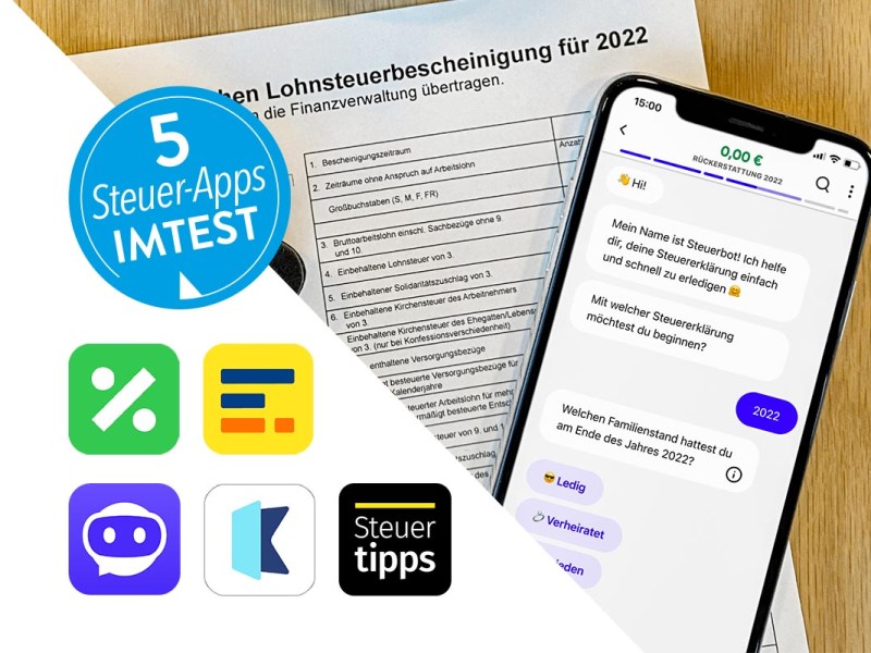 Steuer-Apps im Test: Steuern einfach am Handy erledigen