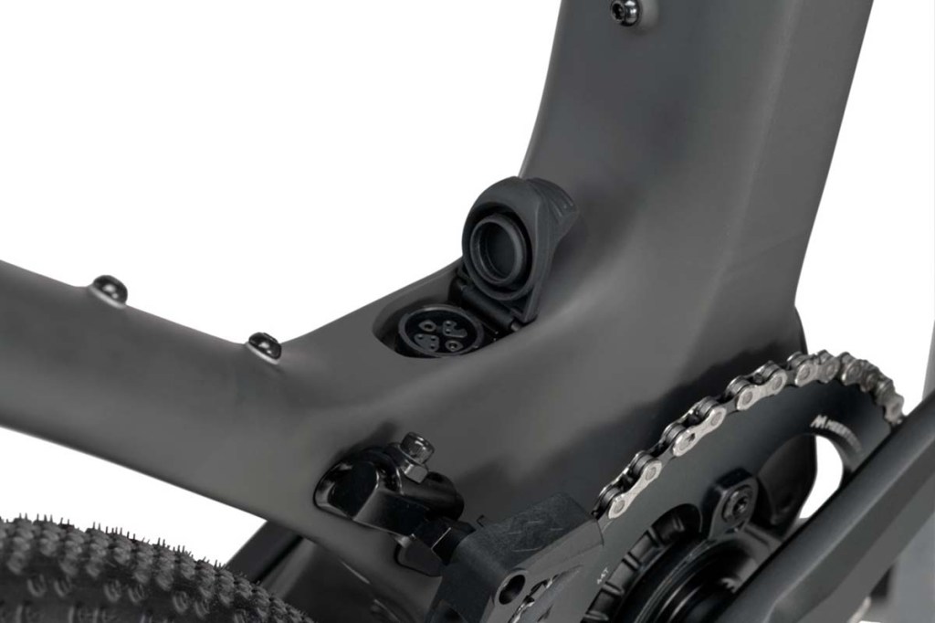 Nahaufnahme Ladebuchse E-Bike